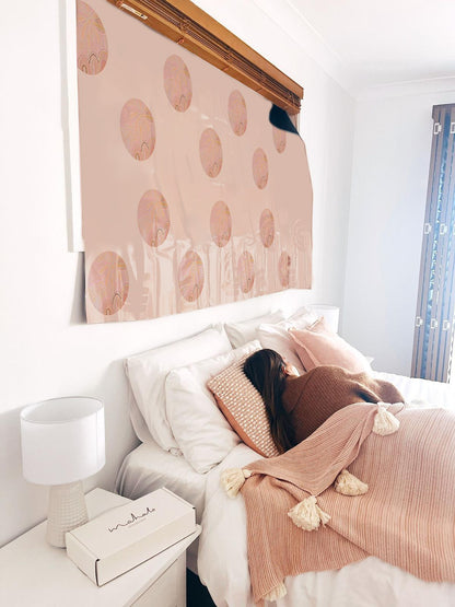 Lazy Days Pink Palm - by Meeka X Mahalo Eco Blinds