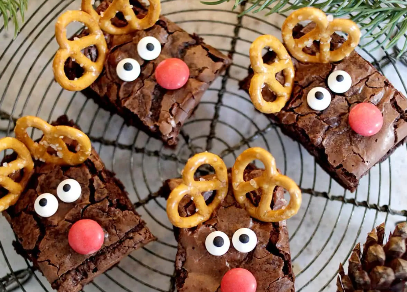 Festive Fun: Sugar-Free Christmas Reindeer Brownies!