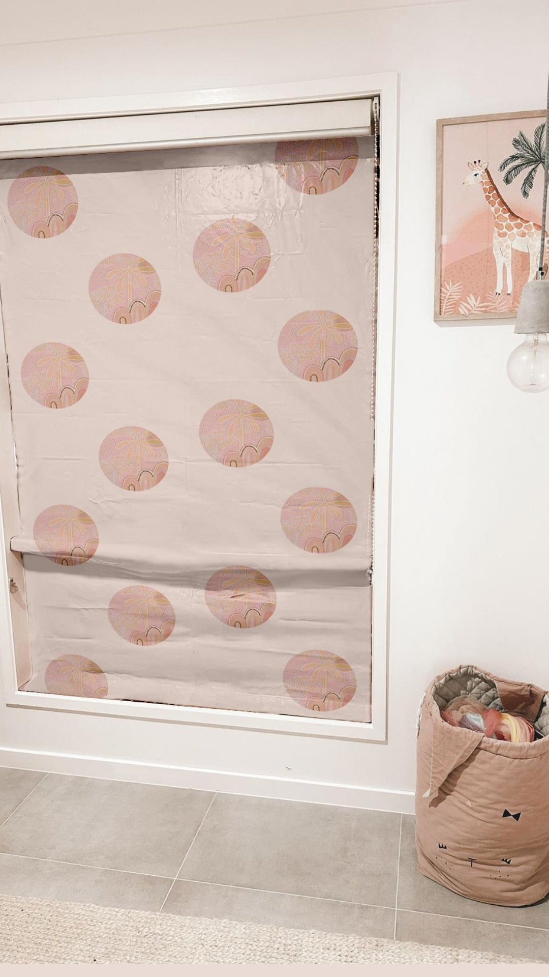 Lazy Days Pink Palm - by Meeka X Mahalo Eco Blinds